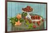 Strawberries and Roses-null-Framed Art Print