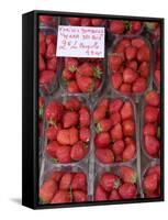 Strawberries at Market, Sarlat, Dordogne, France-Doug Pearson-Framed Stretched Canvas