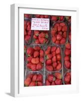 Strawberries at Market, Sarlat, Dordogne, France-Doug Pearson-Framed Photographic Print