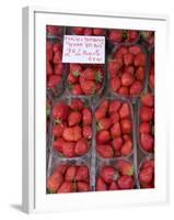 Strawberries at Market, Sarlat, Dordogne, France-Doug Pearson-Framed Photographic Print