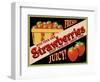 Strawberries Crate Label-Mark Frost-Framed Giclee Print
