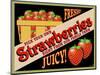 Strawberries Crate Label-Mark Frost-Mounted Giclee Print