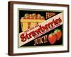 Strawberries Crate Label-Mark Frost-Framed Giclee Print
