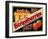 Strawberries Crate Label-Mark Frost-Framed Giclee Print