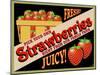 Strawberries Crate Label-Mark Frost-Mounted Giclee Print