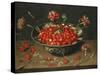 Strawberries in a Bowl, about 1630-Jacob Van Hulsdonck-Stretched Canvas