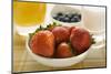 Strawberries in a Bowl on Breakfast Table-Foodcollection-Mounted Photographic Print