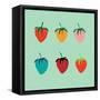 Strawberries in a Pop Art Style-De Visu-Framed Stretched Canvas