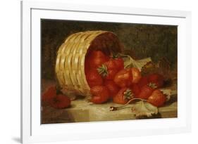 Strawberries in a Wicker Basket on a Ledge, 1895-Eloise Harriet Stannard-Framed Giclee Print