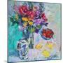 Strawberries with Flowers-Sylvia Paul-Mounted Giclee Print