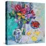 Strawberries with Flowers-Sylvia Paul-Stretched Canvas