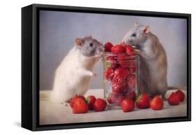 Strawberries-Ellen Van Deelen-Framed Stretched Canvas