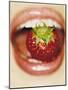 Strawberry Between Teeth-Cristina-Mounted Photographic Print