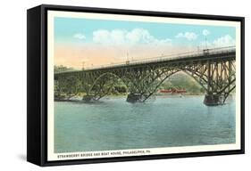 Strawberry Bridge and Boathouse, Philadelphia-null-Framed Stretched Canvas