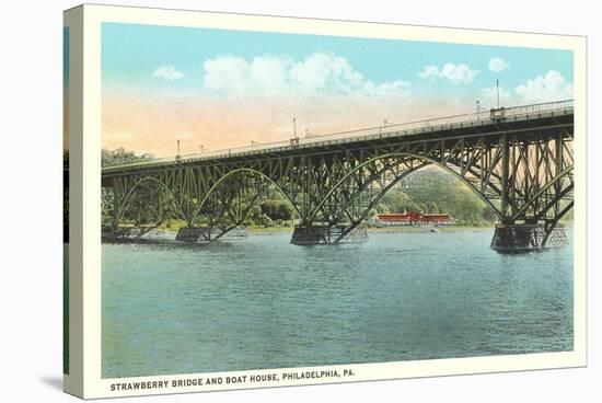 Strawberry Bridge and Boathouse, Philadelphia-null-Stretched Canvas