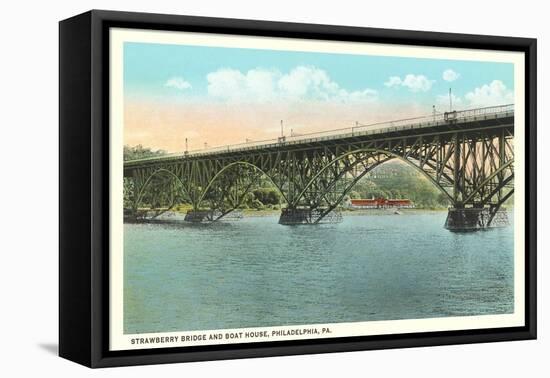 Strawberry Bridge and Boathouse, Philadelphia-null-Framed Stretched Canvas
