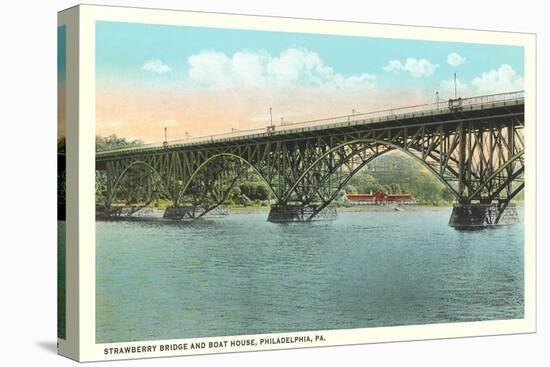 Strawberry Bridge and Boathouse, Philadelphia-null-Stretched Canvas
