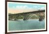 Strawberry Bridge and Boathouse, Philadelphia-null-Framed Art Print