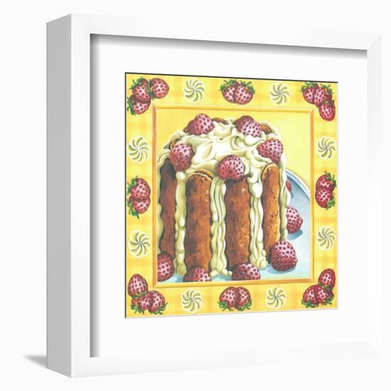 Strawberry Cake-Urpina-Framed Art Print