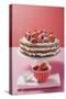 Strawberry Cream Cake on Cake Stand, Strawberries, Icing Sugar-Eising Studio Food Photo and Video-Stretched Canvas