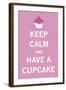 Strawberry Cupcake-The Vintage Collection-Framed Art Print