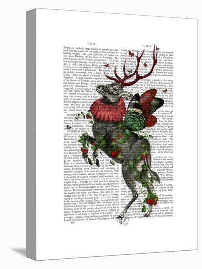 Strawberry Deer-Fab Funky-Stretched Canvas