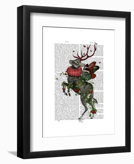 Strawberry Deer-Fab Funky-Framed Art Print