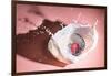 Strawberry fall into the milk trap-Grace Qian Guo-Framed Photographic Print