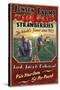 Strawberry Farm - Vintage Sign-Lantern Press-Stretched Canvas