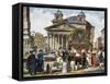 Strawberry Festival at Pantheon in Rome-Achille Pinelli-Framed Stretched Canvas