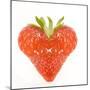 Strawberry Heart-Shaped-null-Mounted Photographic Print