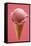 Strawberry Ice Cream Cone-Marc O^ Finley-Framed Stretched Canvas