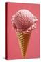 Strawberry Ice Cream Cone-Marc O^ Finley-Stretched Canvas