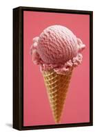 Strawberry Ice Cream Cone-Marc O^ Finley-Framed Stretched Canvas