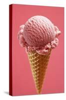 Strawberry Ice Cream Cone-Marc O^ Finley-Stretched Canvas