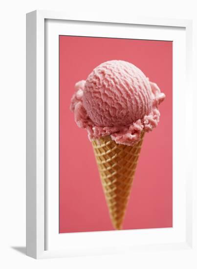 Strawberry Ice Cream Cone-Marc O^ Finley-Framed Photographic Print