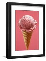 Strawberry Ice Cream Cone-Marc O^ Finley-Framed Photographic Print