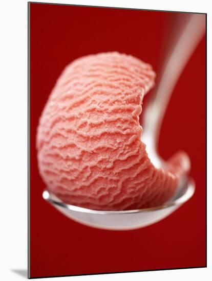 Strawberry Ice Cream on a Spoon-Marc O^ Finley-Mounted Photographic Print