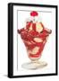 Strawberry Ice Cream Sundae-null-Framed Art Print