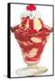 Strawberry Ice Cream Sundae-null-Framed Stretched Canvas