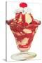 Strawberry Ice Cream Sundae-null-Stretched Canvas