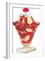 Strawberry Ice Cream Sundae-null-Framed Art Print