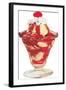 Strawberry Ice Cream Sundae-null-Framed Art Print