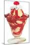Strawberry Ice Cream Sundae-null-Mounted Art Print