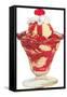 Strawberry Ice Cream Sundae-null-Framed Stretched Canvas