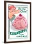 Strawberry Ice Cream-Found Image Press-Framed Giclee Print