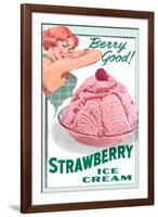 Strawberry Ice Cream-Found Image Press-Framed Giclee Print