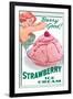 Strawberry Ice Cream-Found Image Press-Framed Giclee Print