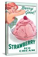 Strawberry Ice Cream-Found Image Press-Stretched Canvas