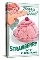 Strawberry Ice Cream-Found Image Press-Stretched Canvas